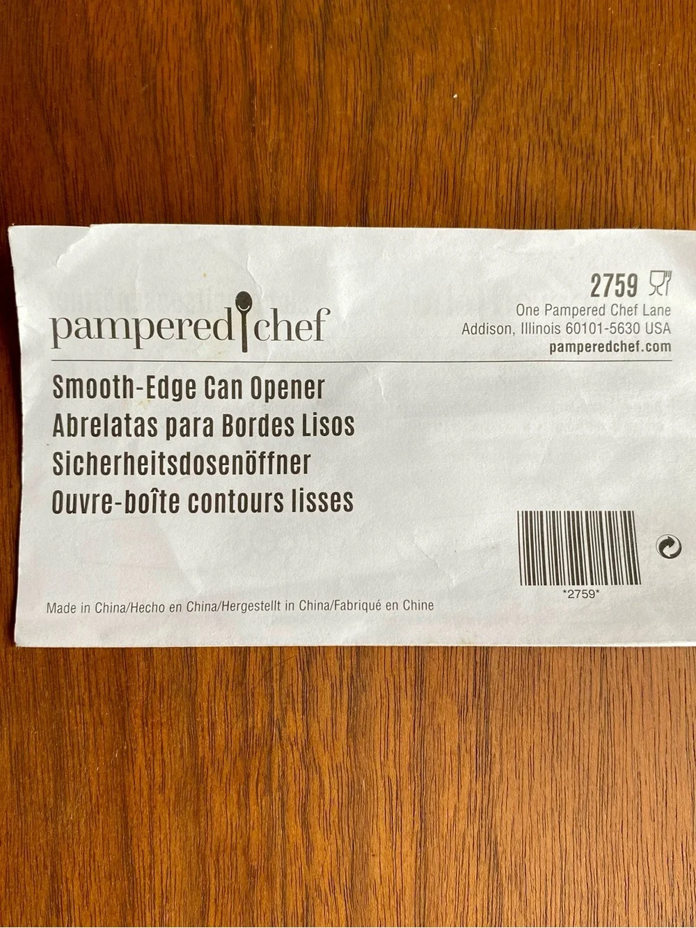 Pampered Chef Smooth Edge Can Opener #2759
